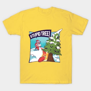 STUPID TREE! - Frisbee Golf Santa T-Shirt